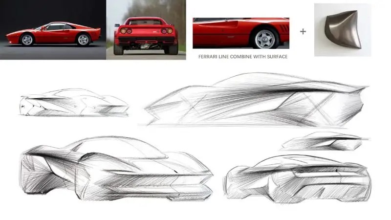 تصميم تخيلي لـ فيراري 288 GTO الكلاسيكية في مظهر مستقبلي