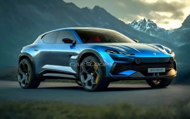 نموذج باللون الأزرق اللامع  لألباين SUV الكهربائية 2026