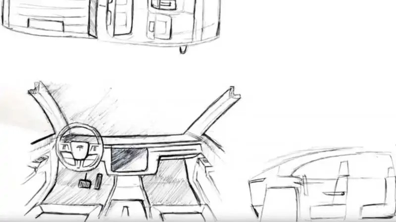 رسومات تخيلية لداخلية تيسلا بيك آب تجمع بين موديل 3 وفورد F-150