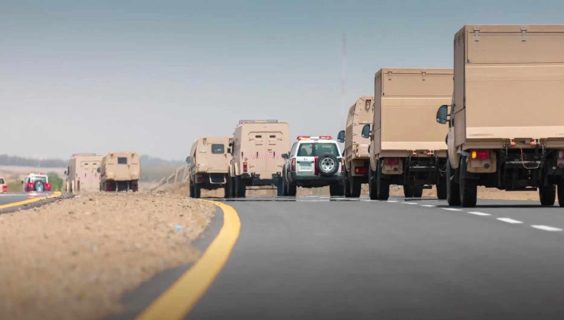 قافلة مركبات ومعدات الحرس الوطني تصل مكة المكرمة اليوم