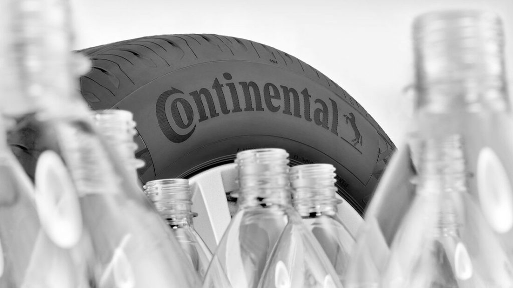 كونتننتال تصنع إطارات من زجاجات المياه الفارغه المعاد تدويرها 