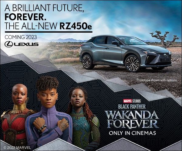لكزس RZ450e السيارة الرسمية في فيلم مارفل الجديد Wakanda Forever