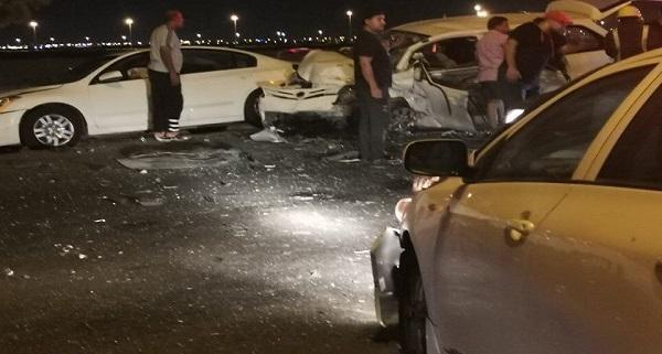 إصابة 5 سيدات في حادث تصادم بالمنطقة الشرقية