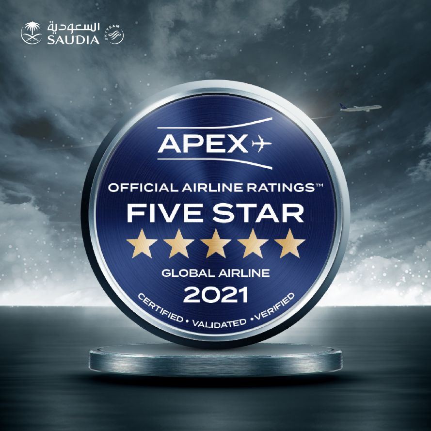 الخطوط السعودية تحرز تصنيف 5 نجوم لتقييم APEX