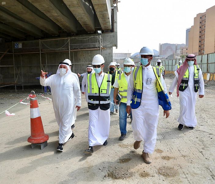 الرئيس التنفيذي لهيئة تطوير مكة يتفقد مشروع استكمال الطريق الدائري الثاني الضلع الغربي