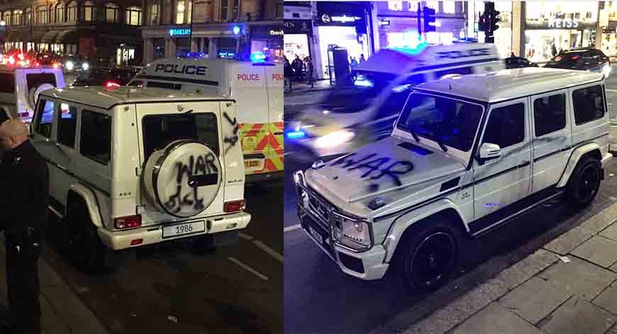 بالفيديو : اعتداء على سيارات خليجية في لندن