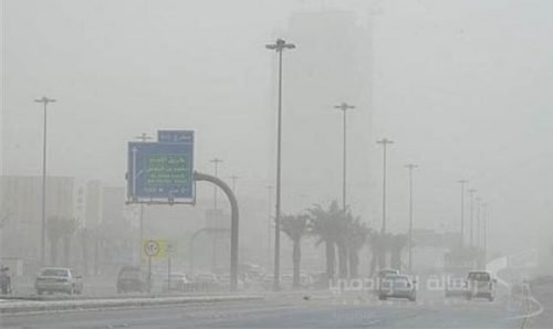 تأثير الرياح النشطة يصاحبها انخفاض في درجات الحرارة على الرياض، الشرقية، عسير،، مكة المكرمة