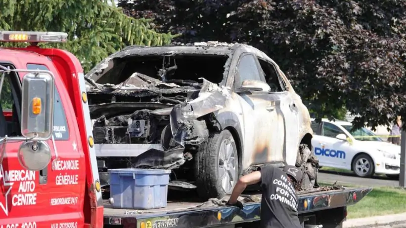 سيارة هيونداي كونا كهربائية تنفجر وتتسبب في أضرار كبيرة!