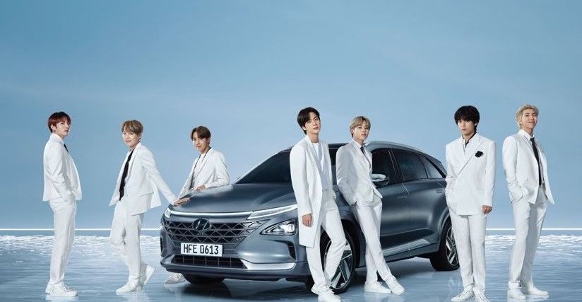 فرقة BTS تشارك في حملة السيارات الهيدروجينة العالمية