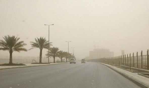 نشاط الرياح السطحية على مناطق الشرقية ، الرياض، الحدود الشمالية ،المدينة المنورة