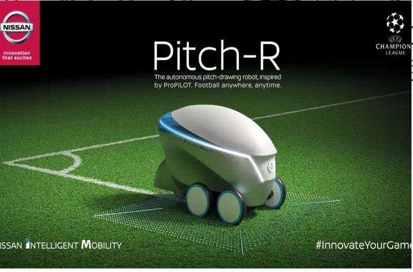 نيسان تطلق روبوت Pitch-R لرسم ملاعب كرة القدم