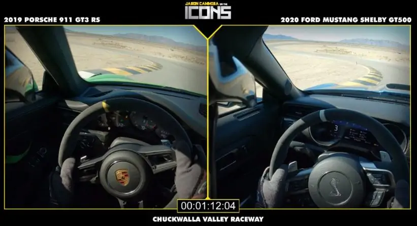 هل تستطيع موستنج شيلبي GT500 الفوز على بورشه 911 GT3 RS في حلبة السباق؟