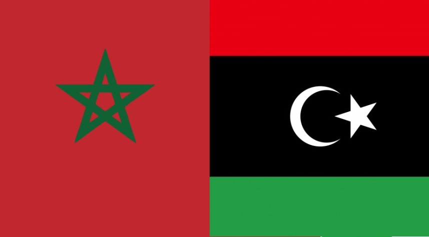 علم ليبيا و علم المغرب