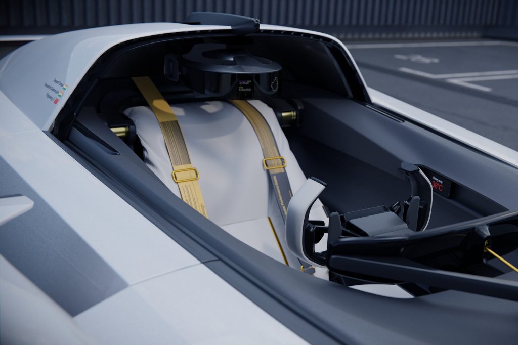 مقعد السائق بتكنولوجيا السيارات الرياضية الكهربائية الخارقة